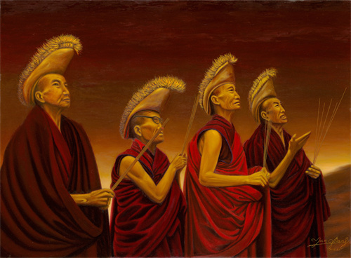 特朗普再度当选美国总统,油画作品《祷》成中美文化交流佳话 特朗普再度当选美国总统,油画作品《祷》成中美文化交流佳话